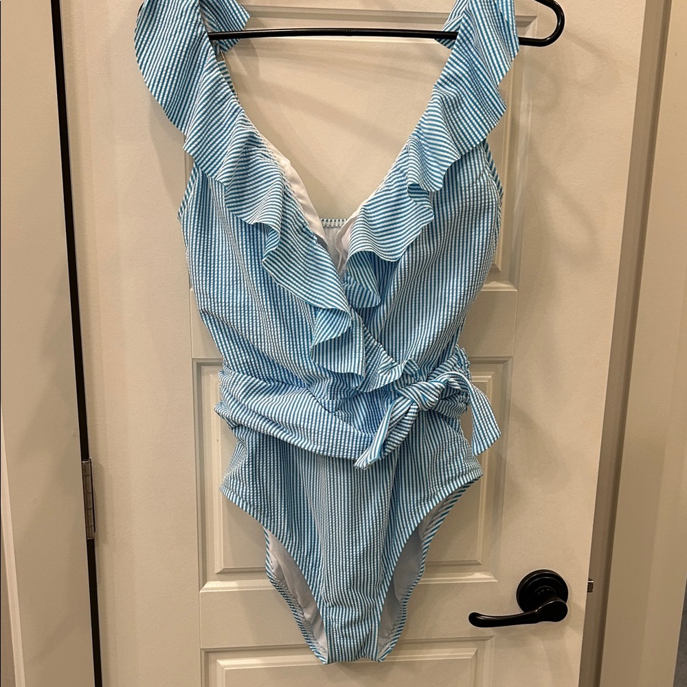 Lilly Pulitzer White and Blue Swimsuit